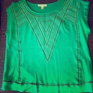 Skies Are Blue Cutout Blouse